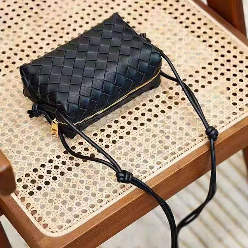 Women's Bags Leather camera hand woven new mini phone versatile small square bag, women's single shoulder crossbody bag