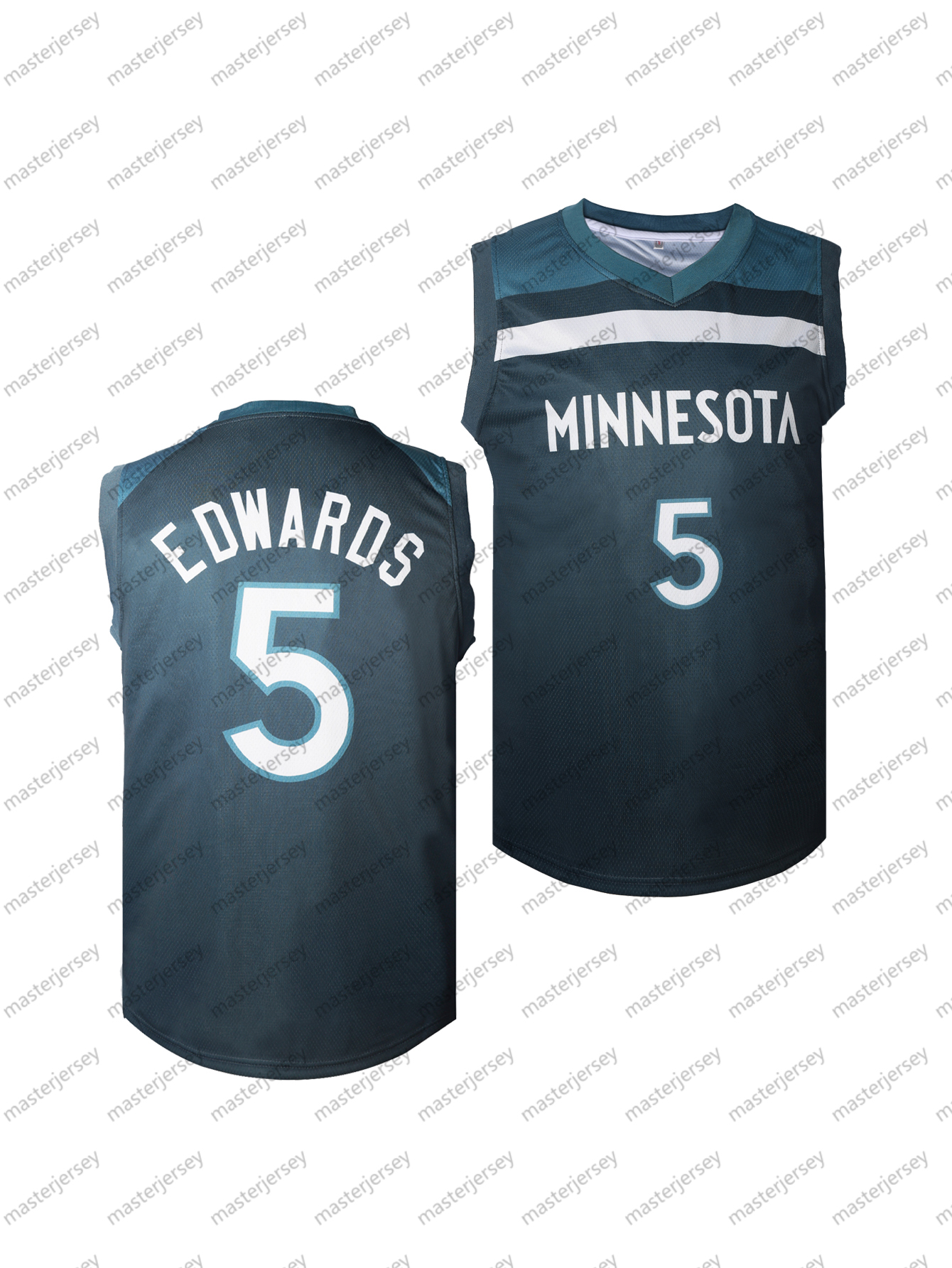 In Stock 5 Anthony Edwards Basketball Jersey Sweatshirt - Embroidered Stitched Jerseys Breathable Slight Stretch Polyester