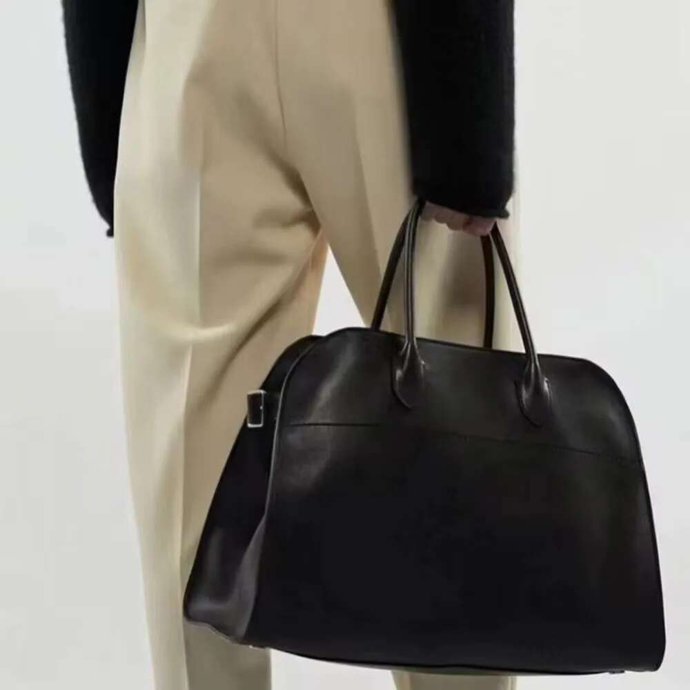 Women's Boston For Storage Cowhide Retro Large-Capacity Tote Bag Leather Versatile Commuter Shoulder Handbag