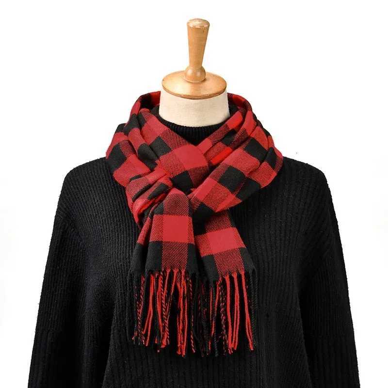 Design plaid cashmere scarf mens tassel shawl striped Pashmina warm winter scarf high-quality neck scarf 2025 new style Y251211