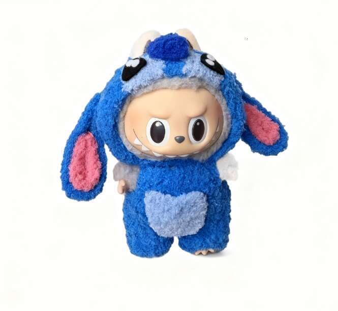 Second Generation Sitting Labubu Party Vinyl 17cm Stitch Doll Clothes
