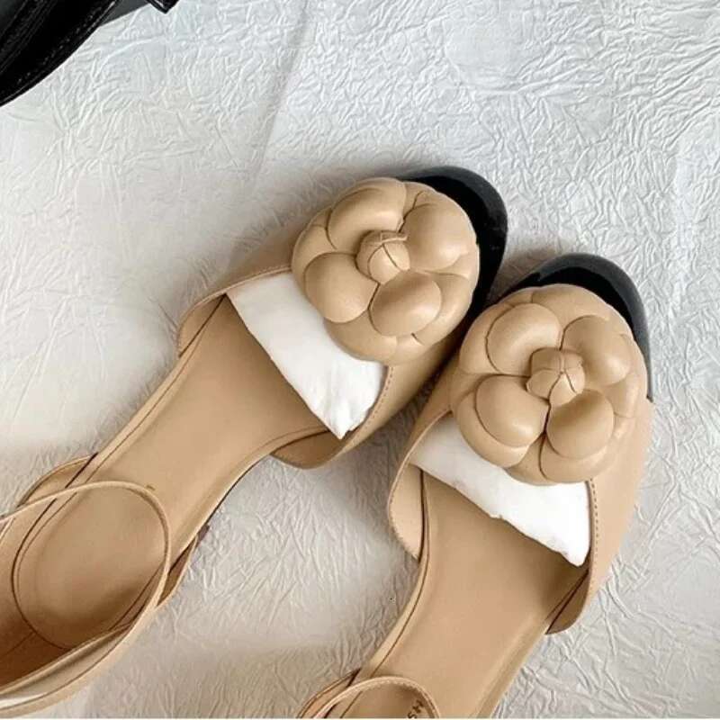 Designer wer Mary Jane Pumps Round Toe Flat Summer Comforts Hollow Brand ral Sandals Women