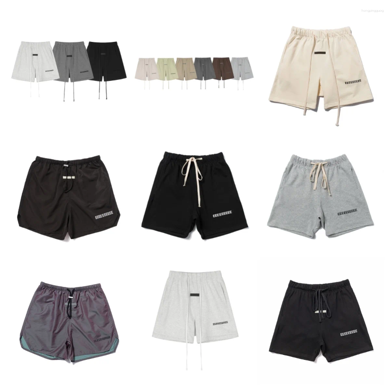 Men's Shorts 2025 Summer Sixth Collection Letter Print Hip Hop Streetwear Drawstring Fashion Cotton Fleece