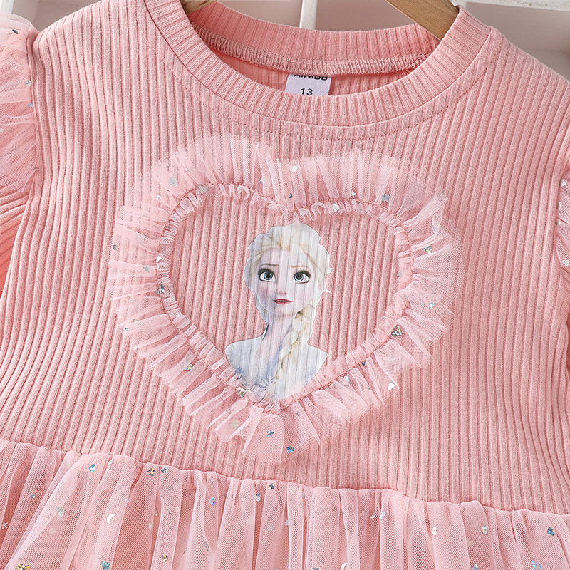 DISNEY Kids designer clothes Elsa children's skirt kids clothes Frozen baby girl dress Comfortable and soft