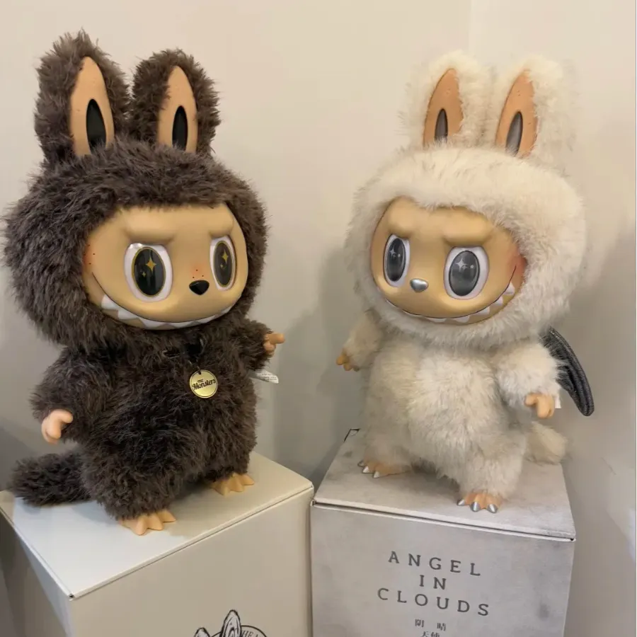58cm Labubu Zimomo 10th Anniversary Series Archangel and The Great Leader Series Vinyl Figurine Cute Toy Figurines of Xmas Gifts QIAOWANTONG