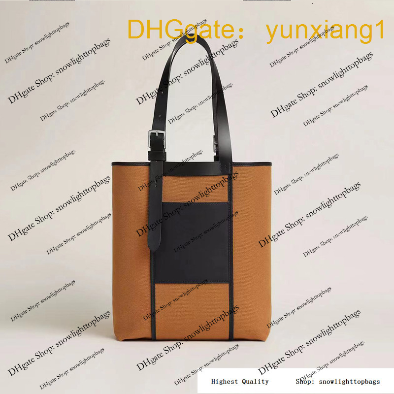 Tote Bag h Luxury Handmade Men's Leather Canvas Sac e Trivi Re Pocket 27 Tote Bag