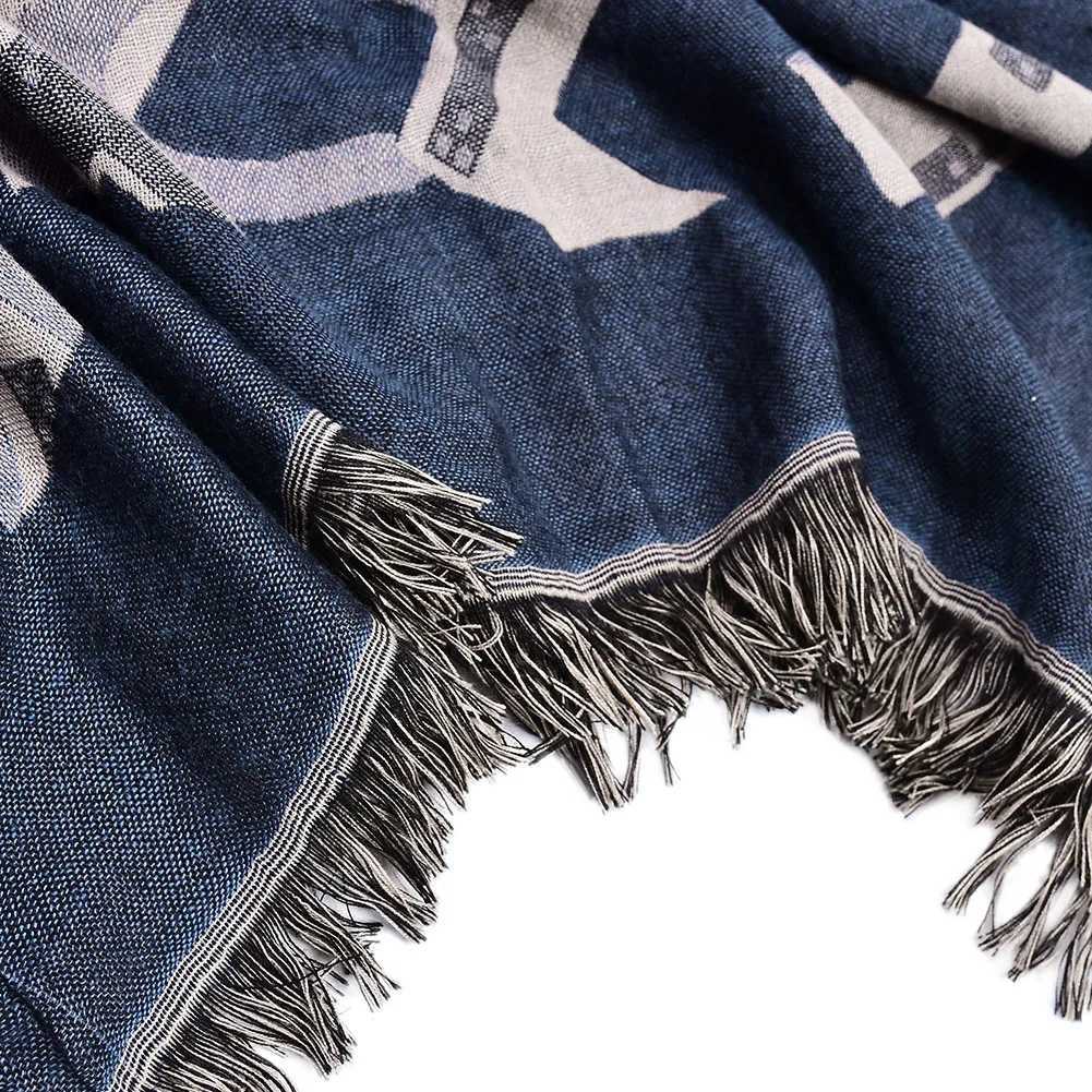 Luxury Ethnic Style Yarn-dyed Men Scarf Winter Warm Cotton Linen Mens Scarves Brushed Neckercheif Foulard For Male Pashmina Shawl Y251115