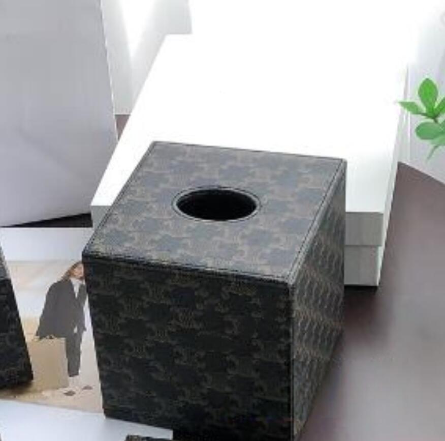 2026 New designer C letter logo Home desktop decoration tissue box classic luxury Living room bedroom office paper box