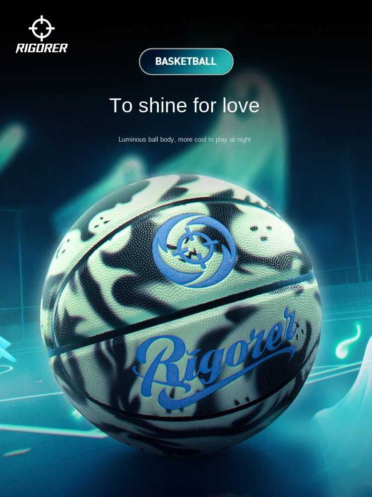 RIGORER Ghost Luminous Pu Basketball Fluorescent No7 Adult Wear-resistant Indoor And Outdoor Professional Birthday GiftW251115