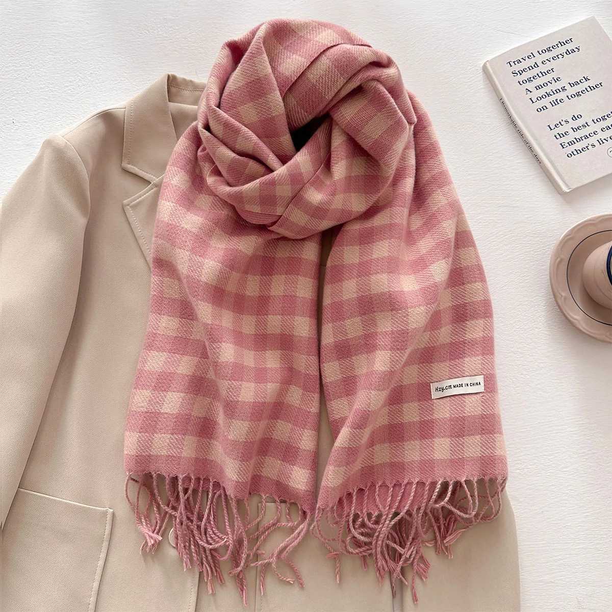 Luxury 2025 New Stripe Plaid Men Women Scarf Elegant Stylish Imitation Cashmere Shawl Lady Winter Pashmina Versatile Warm Wrap Scarf Y251115