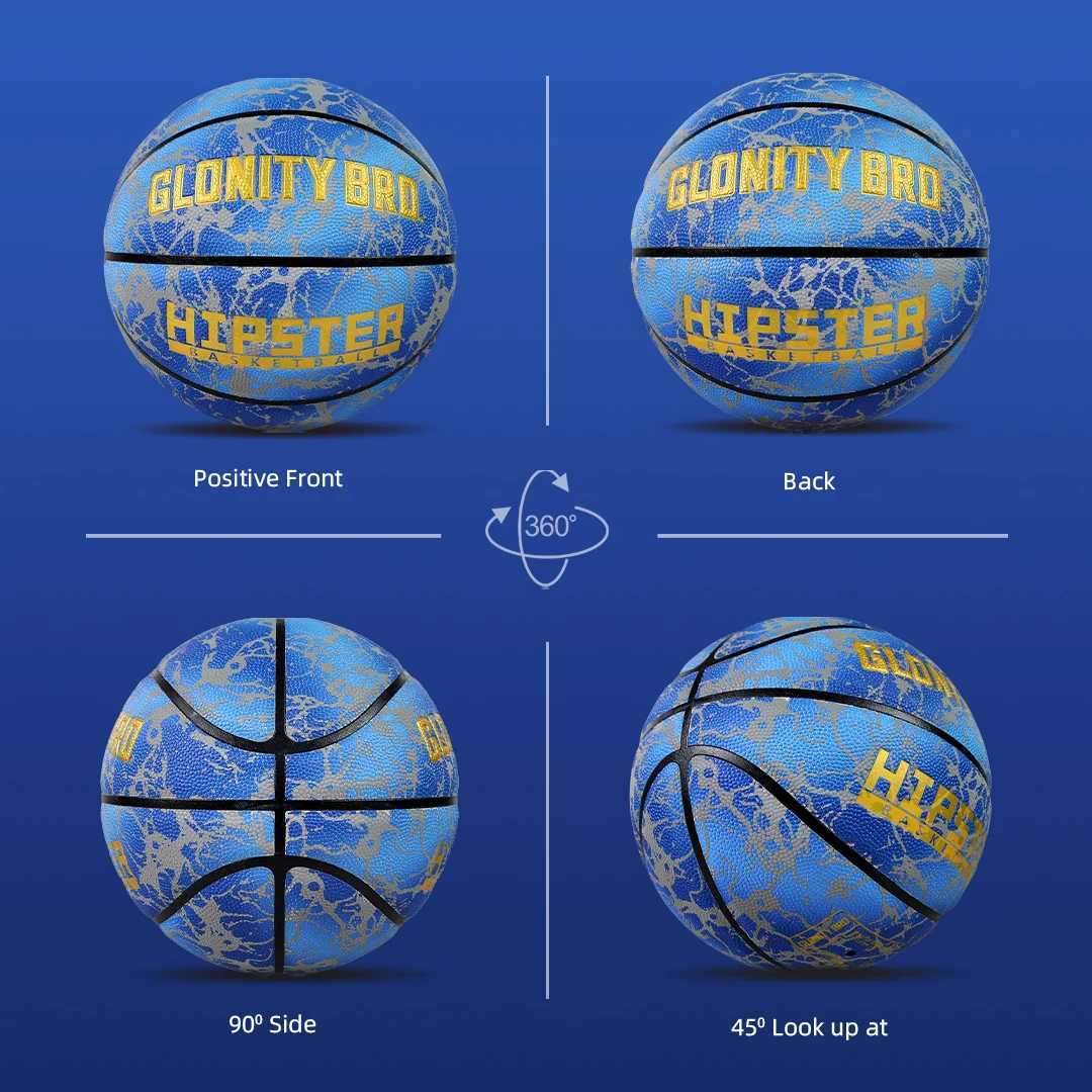 Night Use Glowing Basketball Size 7 Outdoor Indoor Street Luminous Ball Wear-Resistant PU Soft Leather Noctilucent Balls WhiteW251115