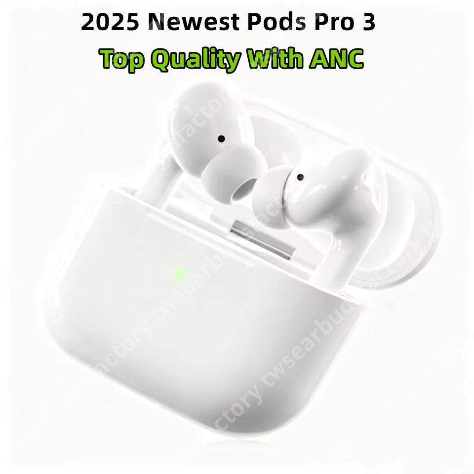 2025 New Pods Pro 3 ANC TWS earbuds 2024 Pods 4th gen wireless earbuds Pro 2 USB-C With ANC Earphones noise canceling headphones Bluetooth headset Android iOS Universal