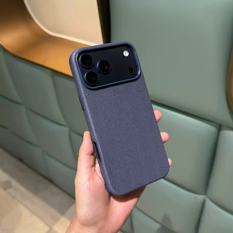 For iPhone 17 17Pro 17Pro Max Case Magsafe Woven phone case With pop-up animation all inclusive phone protective Back Cover With Box