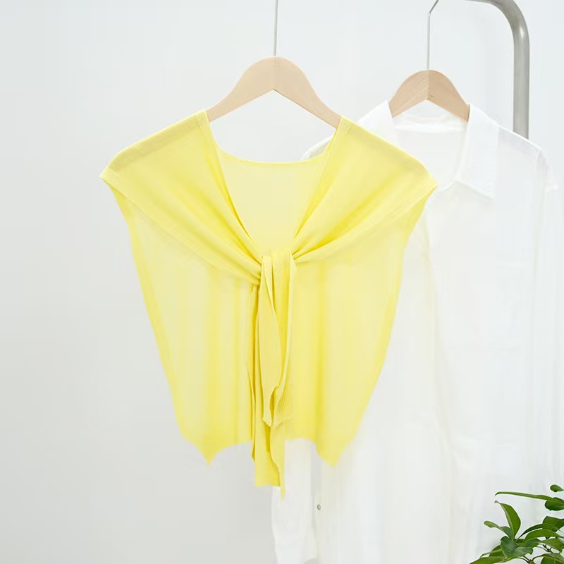 K403 Korean version factory direct sales pure color ice silk waistcoat thin style female net celebrity matching air-conditioned room office shawl