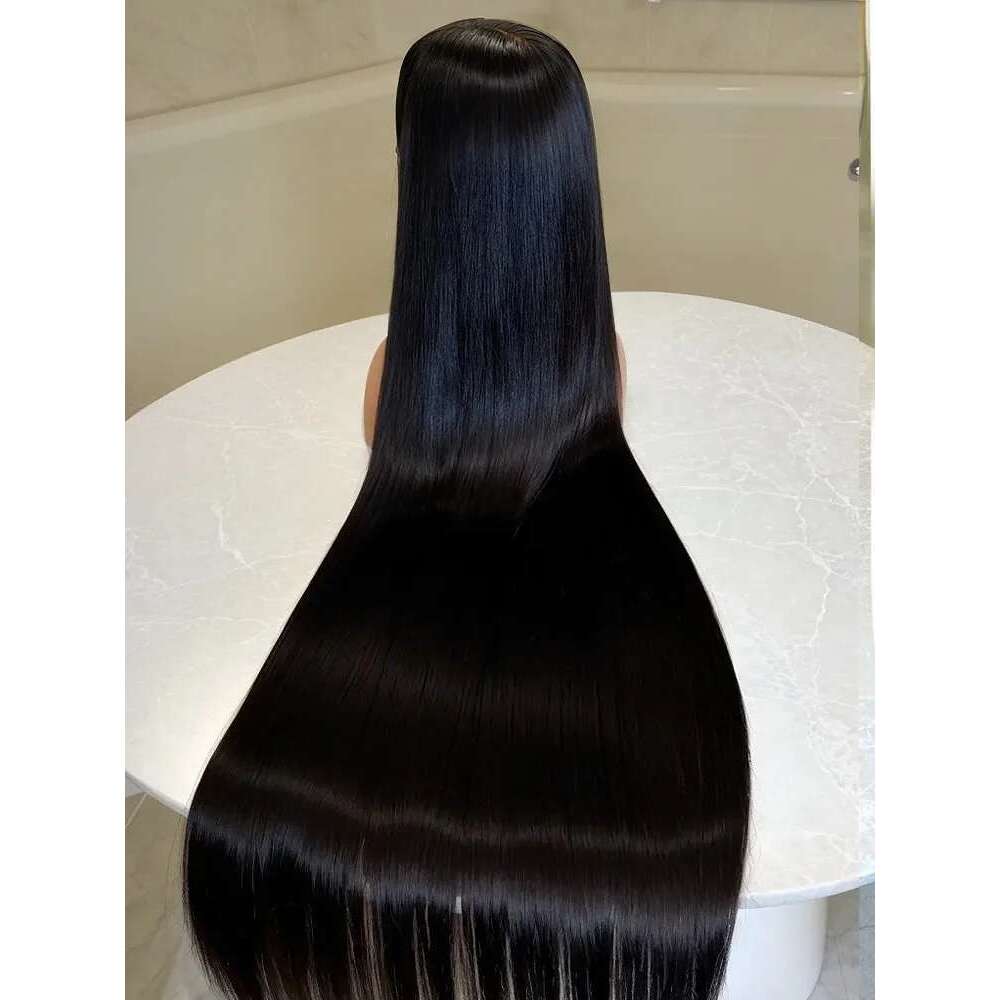 250 Density 30 40 Inch Bone Straight 13X6 HD Frontal Wig Black Human Hair 13X4 Lace Front Wigs 5X5 Glueless Closure Wear Go