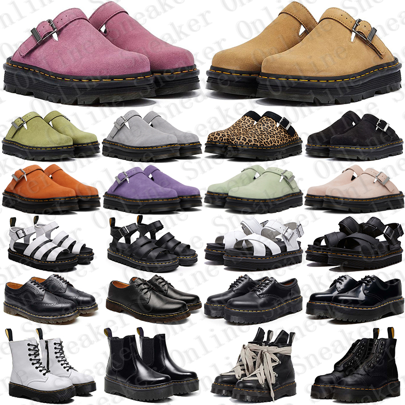 Free Shipping Designer drs docs martins sandals boots clogs heels marteen slippers slides clog shoes for mens famous womens sandal ZebZag mules sandale