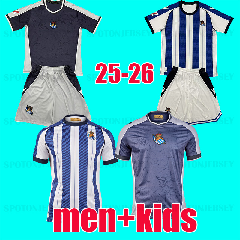 camiseta real sociedad jersey 25 26 BARRENE TAKE OYARZABAL 2025 2026 football jerseys men kids kit maillot foot