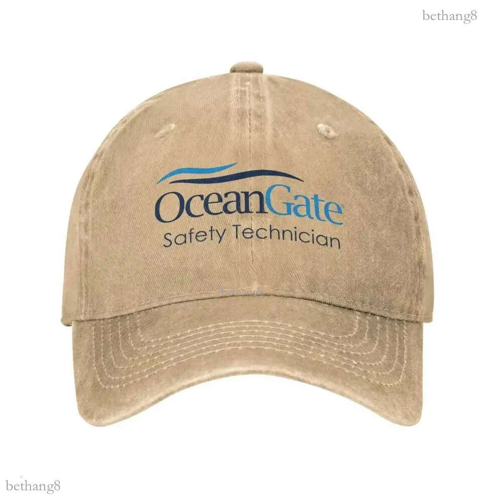 Ball Caps Vintage OceanGate Safety Technician Baseball Cap Unisex Style Distressed Washed Headwear Outdoor All Seasons Travel Hats Cap J240425