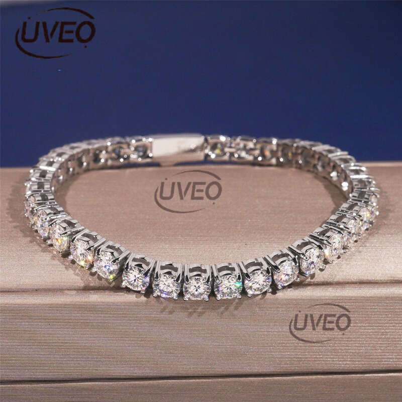 Sterling Silver Iced Out Gold VVS 925 Jewelry Moissanite Cuban Chain Hiphop Pass Dias Tester Cuban Link Chains Pendant Fashion Gift Moissanite Chain