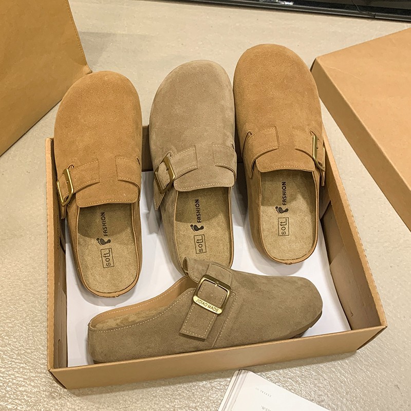 Free shipping women's summer 2025 new platform slipper half slipper head slipper inside elevation slip-on sandals