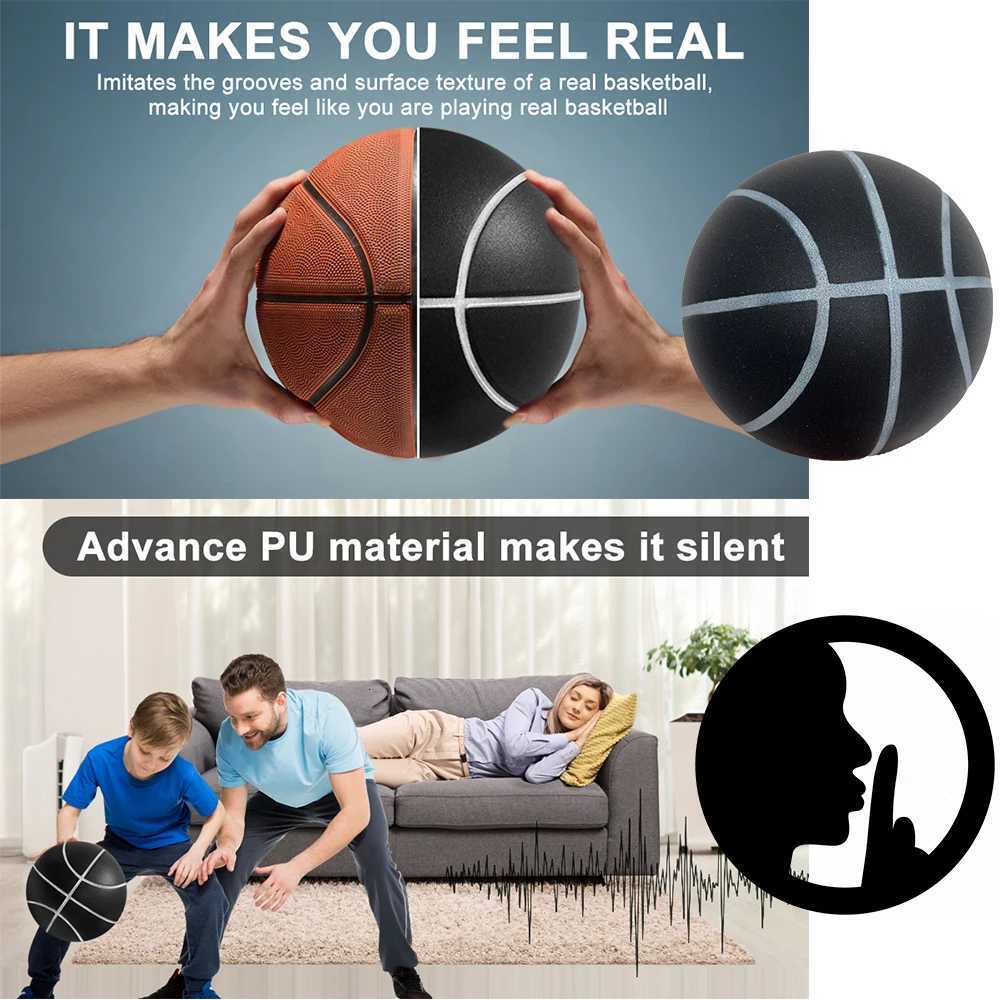 Grooved Silent Basketball Size 7 6 5 Men/Women/Children Indoor Dribble Practice Bounce Quiet Soft Airless Foam Ball No NoisesW251115