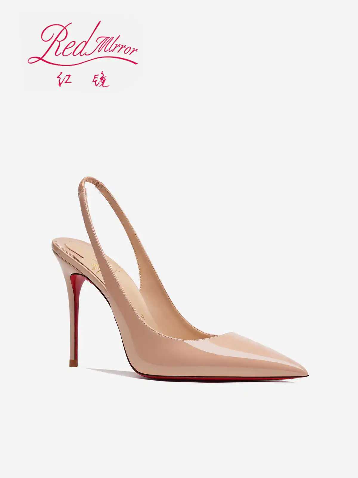 Spring and autumn nude luxury womens shoes 2024 womens shoes elegant high heels sexy angular heel sandals W250416