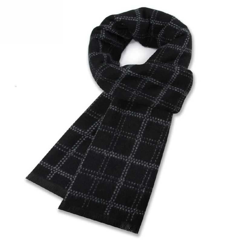 Luxury Mens Scarf Winter Warm Windproof Scarf Casual Fashion Classic Checked Scarf for Men Y251115