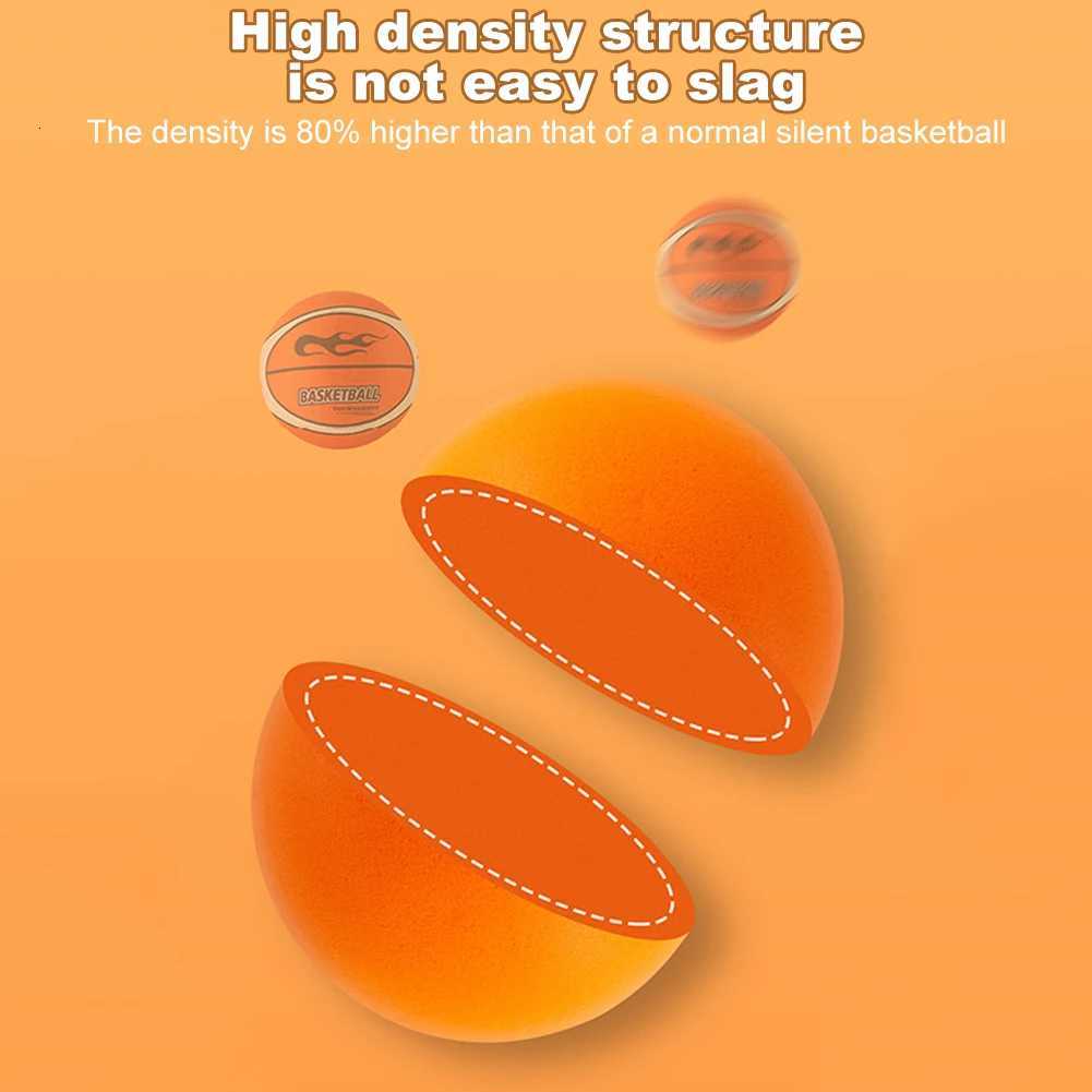 18/21/24cm Silent Basketball High-Resilience Training Foam Ball Size 3/5/7 Dribbling Basketball for Various Indoor ActivitiesW251115
