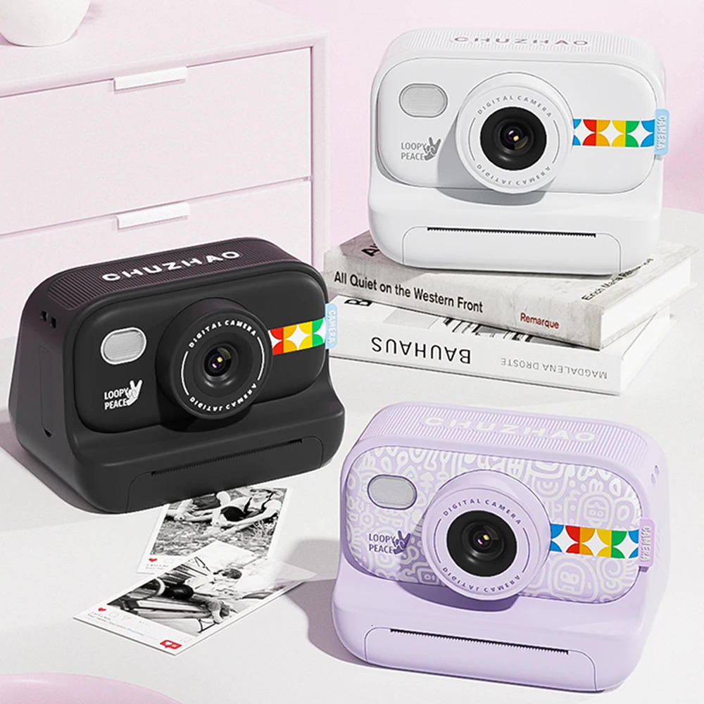 Color Instant Print Camera for kids Christmas Birthday Gifts for Girls Boys HD Digital Video Cameras No Ink Thermal Paper 251114