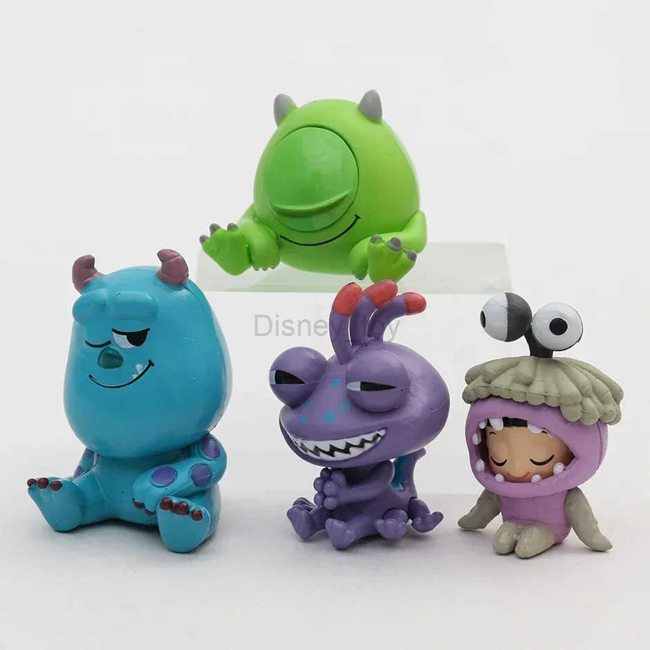 Disney toy Monsters Inc Sullivan Mike Wazowski Randall Boo Cartoon Kawaii Q-Version Doll Shaped Toy Set 4 pieces/set Y2504016