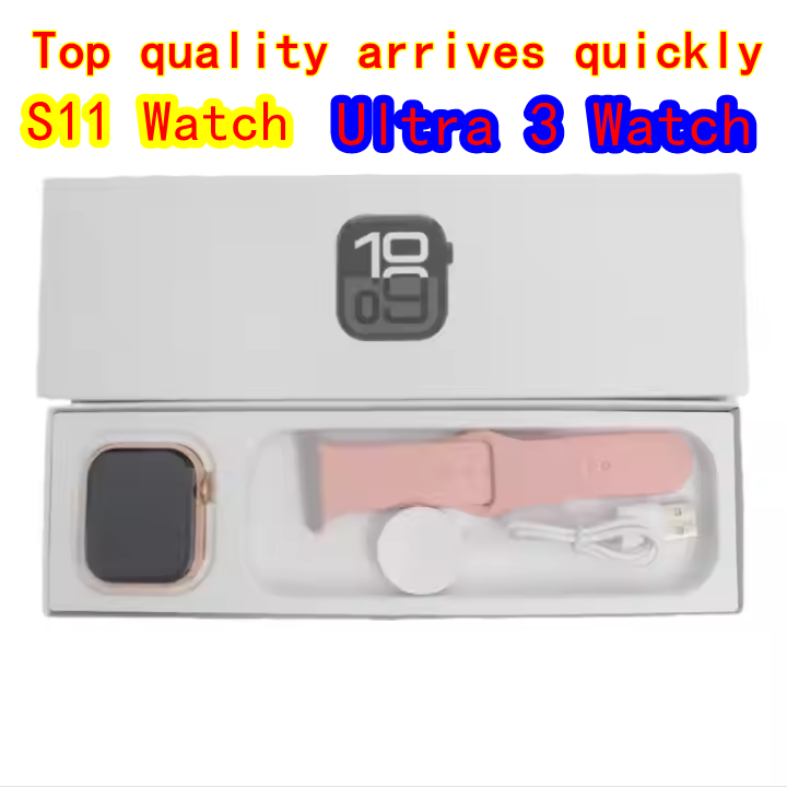 2025 newest Luxury quality smart watch 11 strap Android watch Ultra 3 series 10 46mm men women watch Bluetooth call wristband wireless charging applewatch series 10