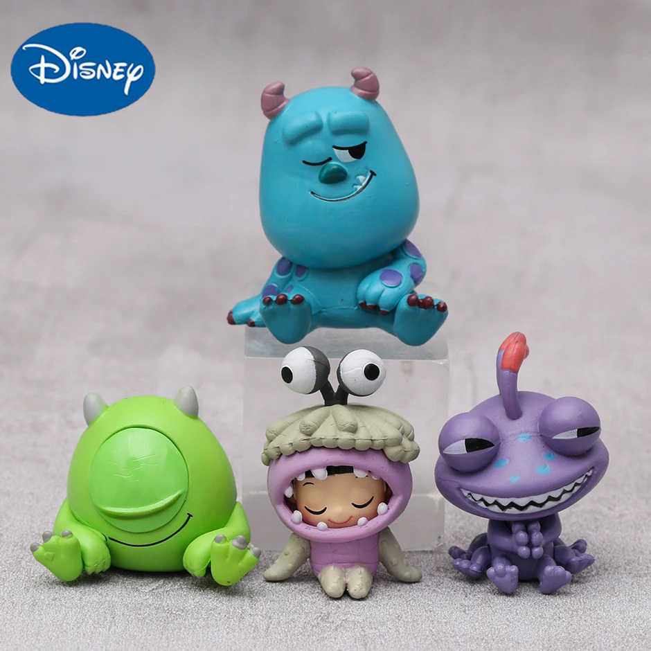 Disney toy Monsters Inc Sullivan Mike Wazowski Randall Boo Cartoon Kawaii Q-Version Doll Shaped Toy Set 4 pieces/set Y2504016