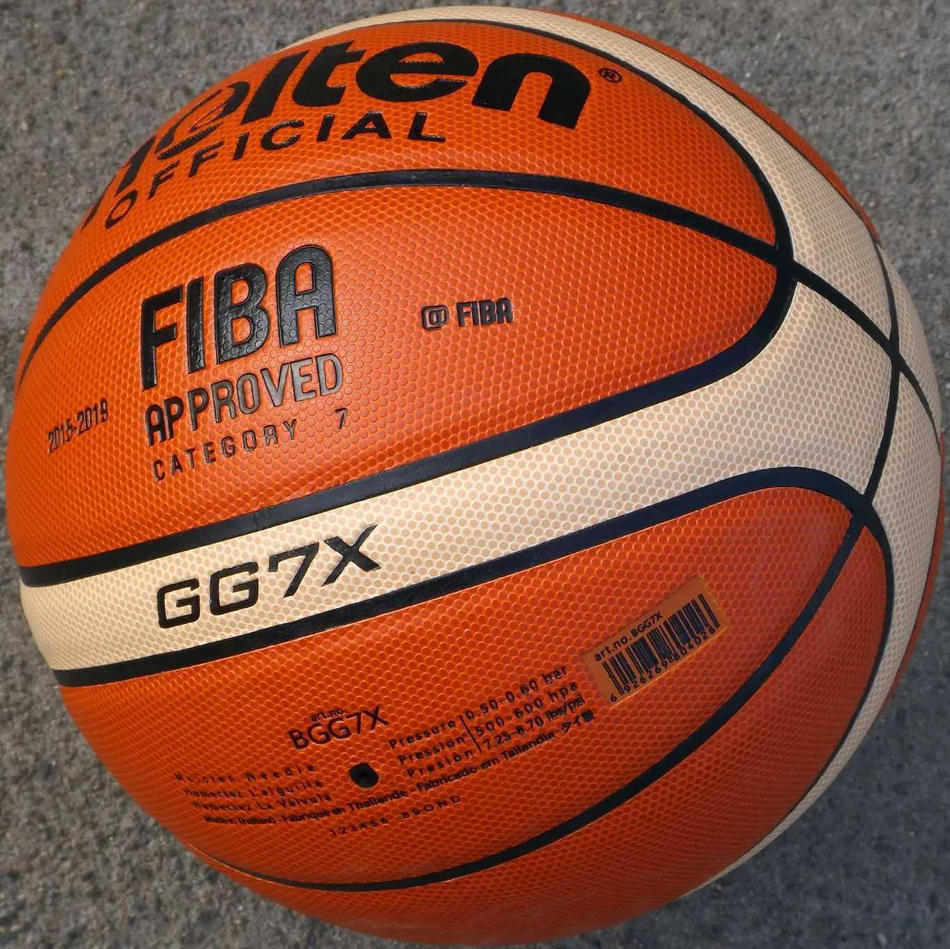Original Molten Basketball Ball GG7X BG4500 BG5000 Size 7 Rubber High Quality Standard for Outdoor or Indoor Training SportsW251115