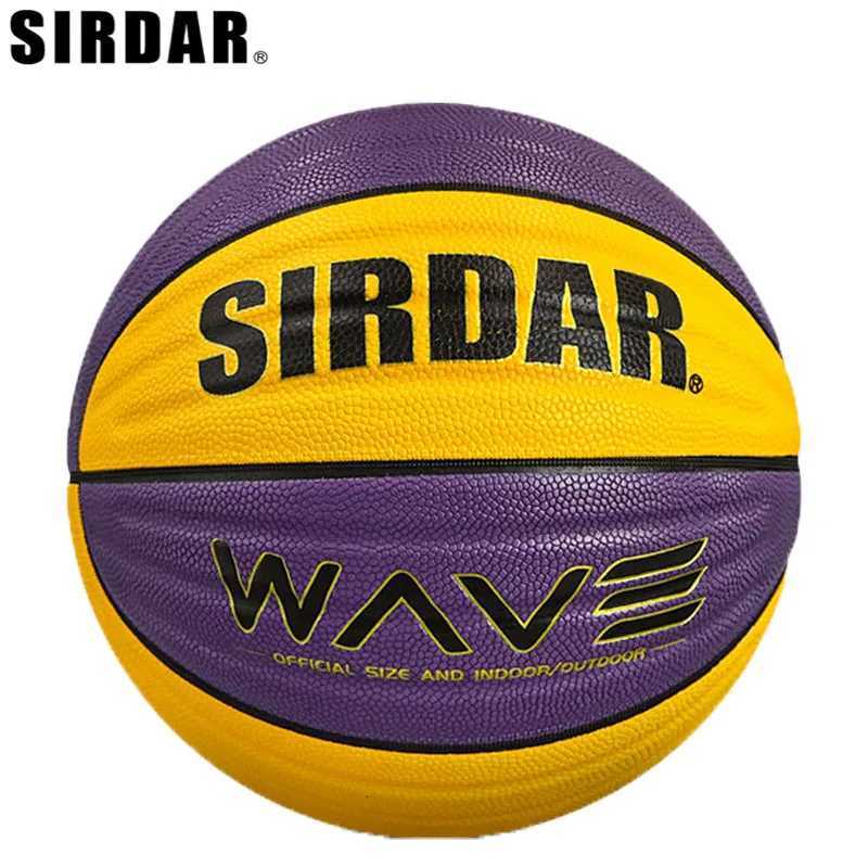 SIRDAR Basketball 5 6 7 EZ-K purple yellow PU Outdoor Indoor Balls Women Youth Man Match Training BasketallsW251115