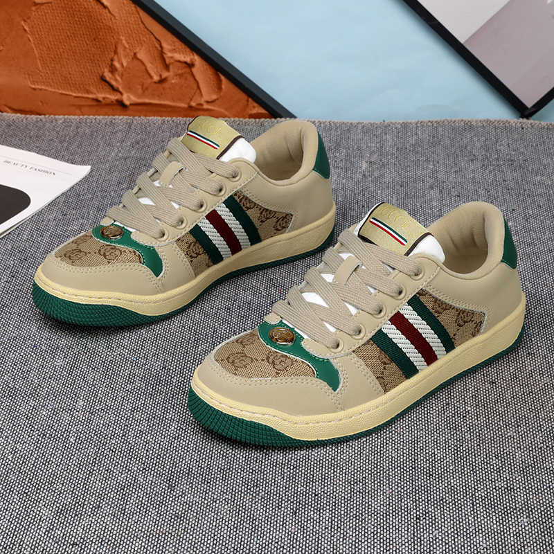 Designer men's casual shoes luxury sports shoes brand fashion shoes men's and women's shoes retro leather shoes low top sports shoes gr