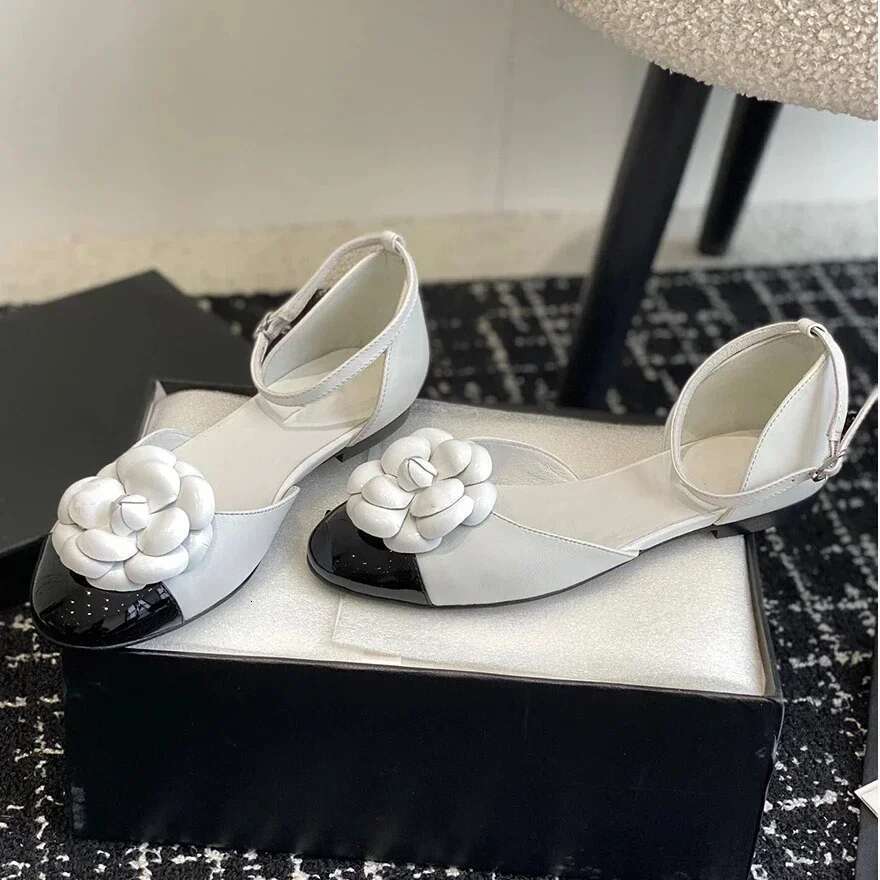 Designer wer Mary Jane Pumps Round Toe Flat Summer Comforts Hollow Brand ral Sandals Women