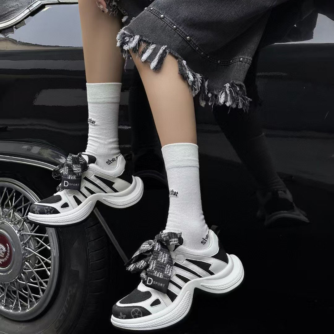 Designer's popular classic arched bottom print sports shoes fashion new versatile super hot sneakers black brown size 35-40 free shipping