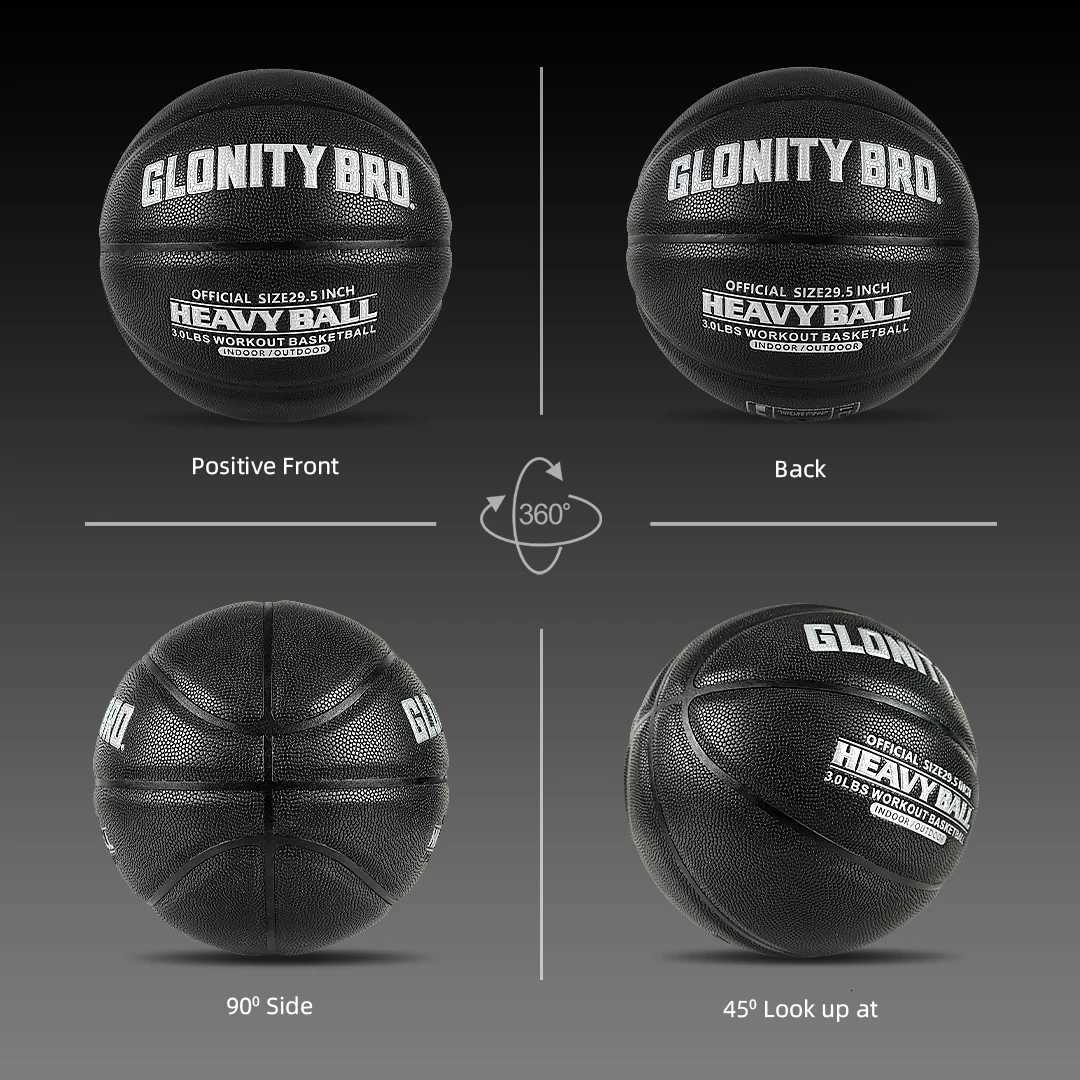 Aggravated Basketball 3lbs Size 7 Indoor Outdoor Special Training Heavy Ball for Improving Ball Handling Dribbling Passing SkillW251115