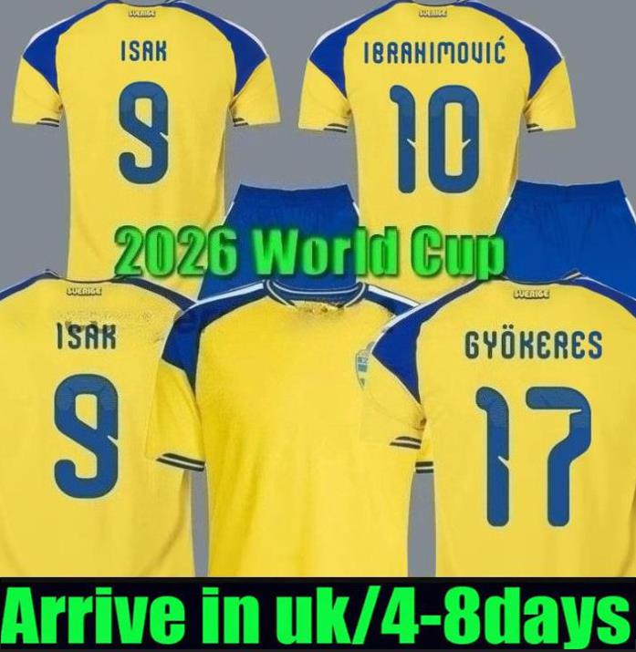 2026 2027 Sweden soccer Jerseys 26 27 isak Gyokeres Elanga Bergvall Nygren Larsson uniform home away Football Shirt