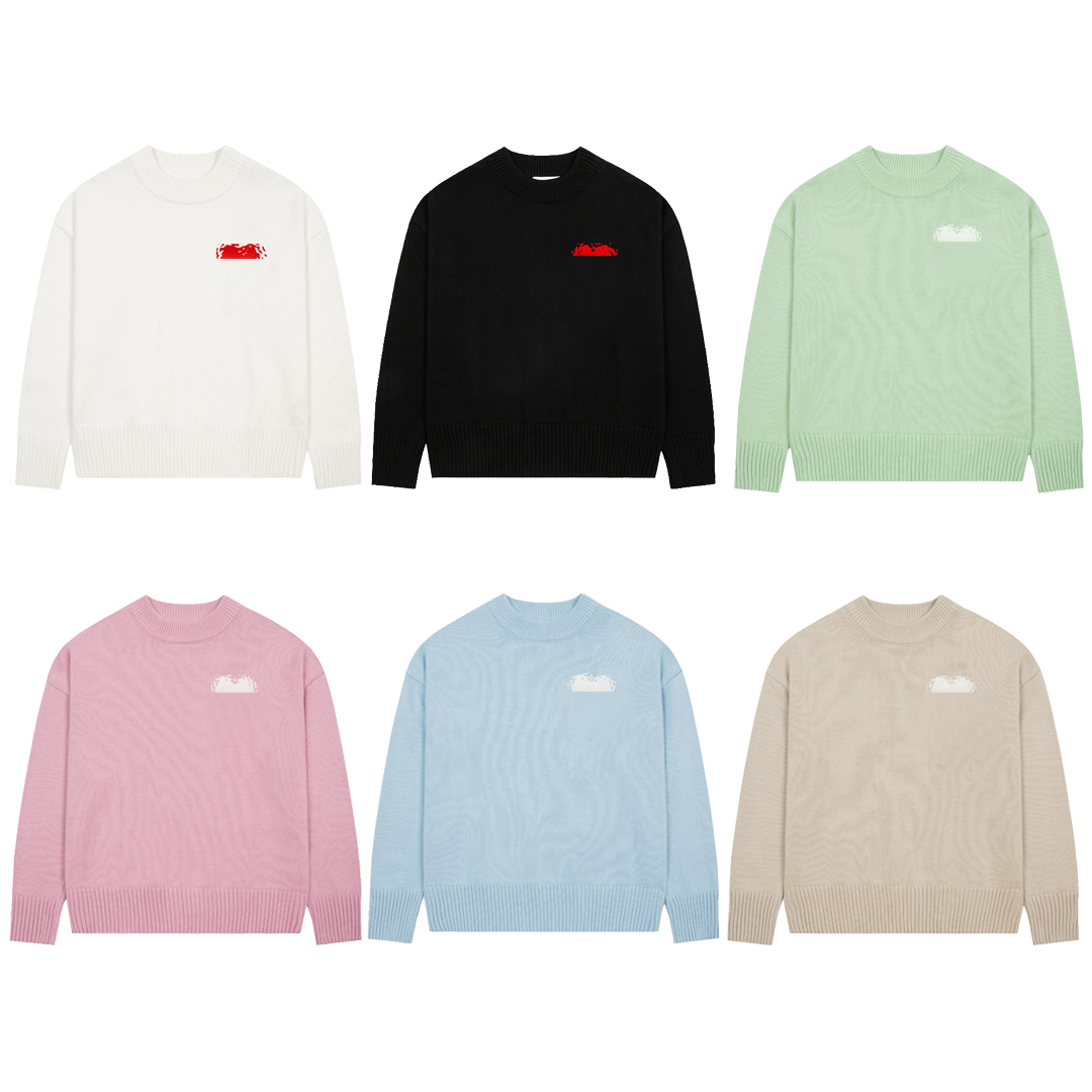 Mens Sweater Designer Jumper knitted Sweats Women Heart Cardigan Paris Sweatshirts Knit Clothes France Fashion Streetwear Crew Neck Hoodie Pull Spring Clothes