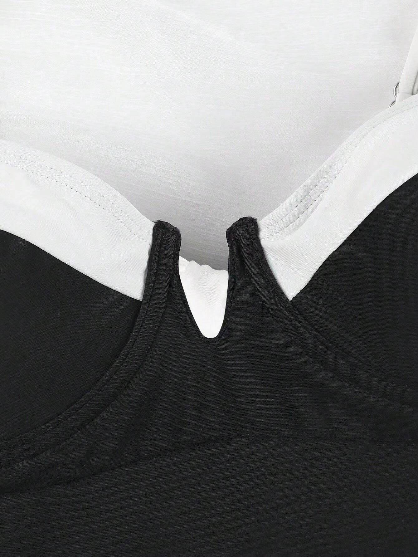 Women's One Piece Swimsuit V-neck Color Splicing Adjustable Shoulder Strap Tuck in the Waist to Look Slimmer Essential for Sexiness