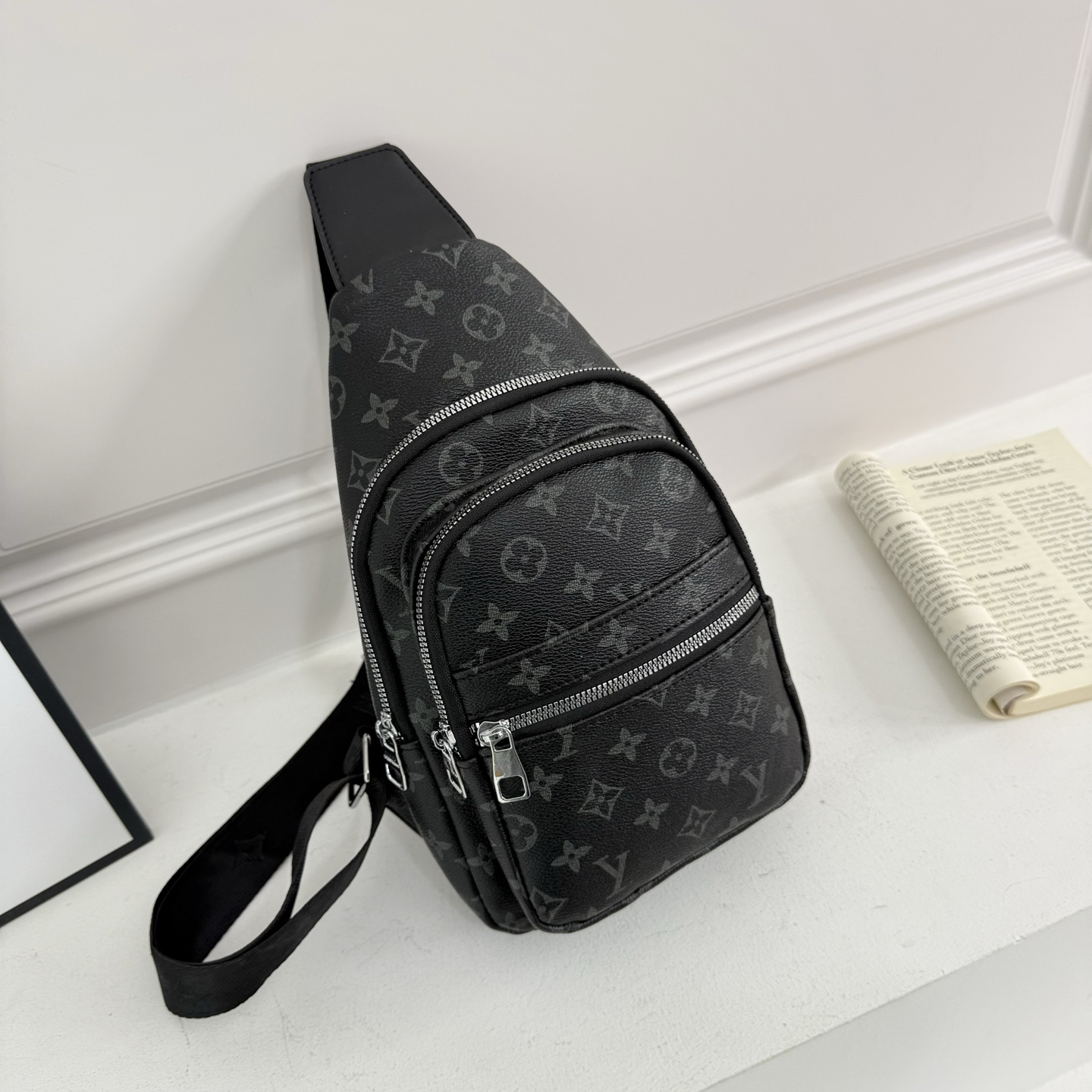 Fashion Patterned Checkered Sling Bag, Men's Sling Crossbody Bag, Durable & Practical , Suitable for Shopping, Hiking, Commuting, Great for Storing Small Items Securely