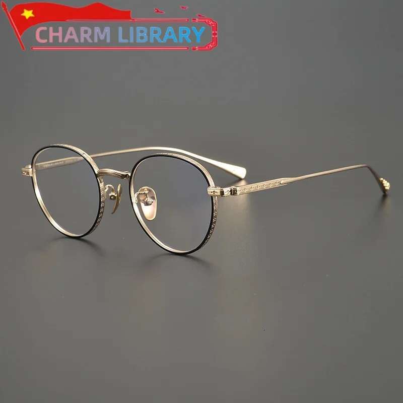 Eyeglass Frame For Women titanium Reading Glasses Designer Brand Prescription Fashion Titanium Men Retro Round Optical Eyewear