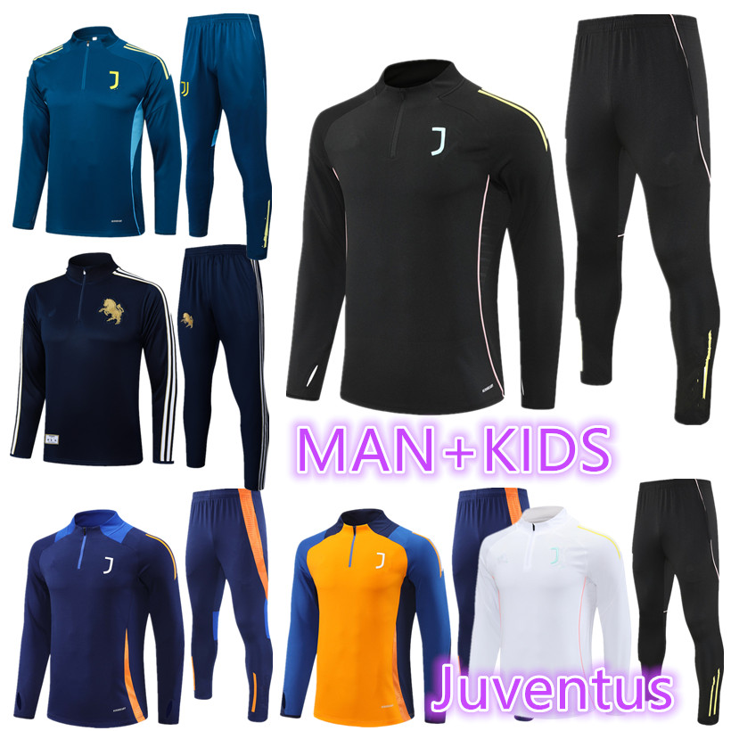 25 26 Jjuventus tracksuit Juventustracksuit Yildiz Bremer Vlahovic F.CONCEICAO DOUGLAS LUIZ Thuram J.DAVID Gatti OPENDA 2025 2026 man kids training suit set