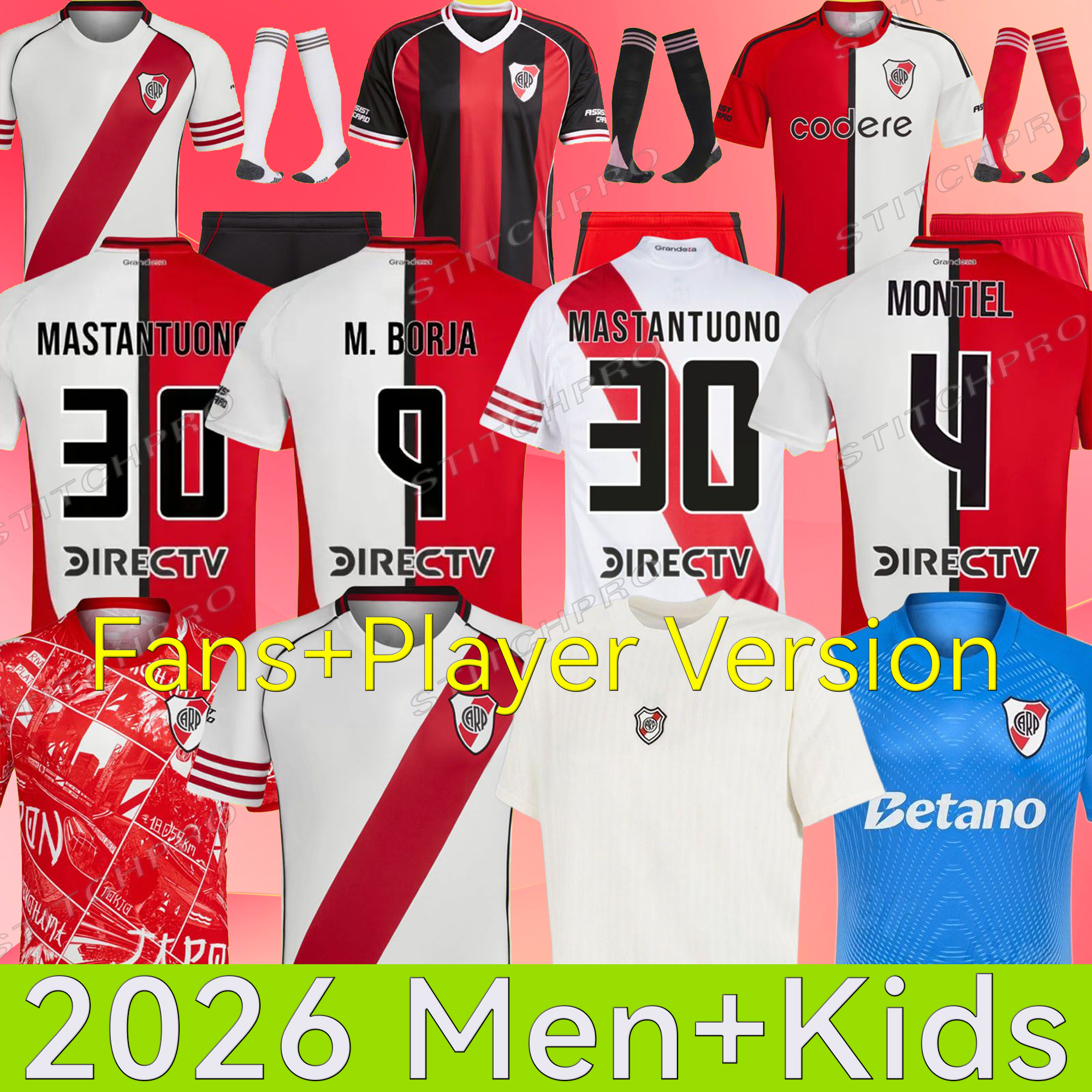 24 25 26 River Plate Soccer Jerseys Men Set Kids Kit 95 96 23 24 25 Camiseta De Futbol BELTRAN BORJA DE LA CRUZ SOLARI SIMON 2025 2026 Football Shirt Fans Player Version