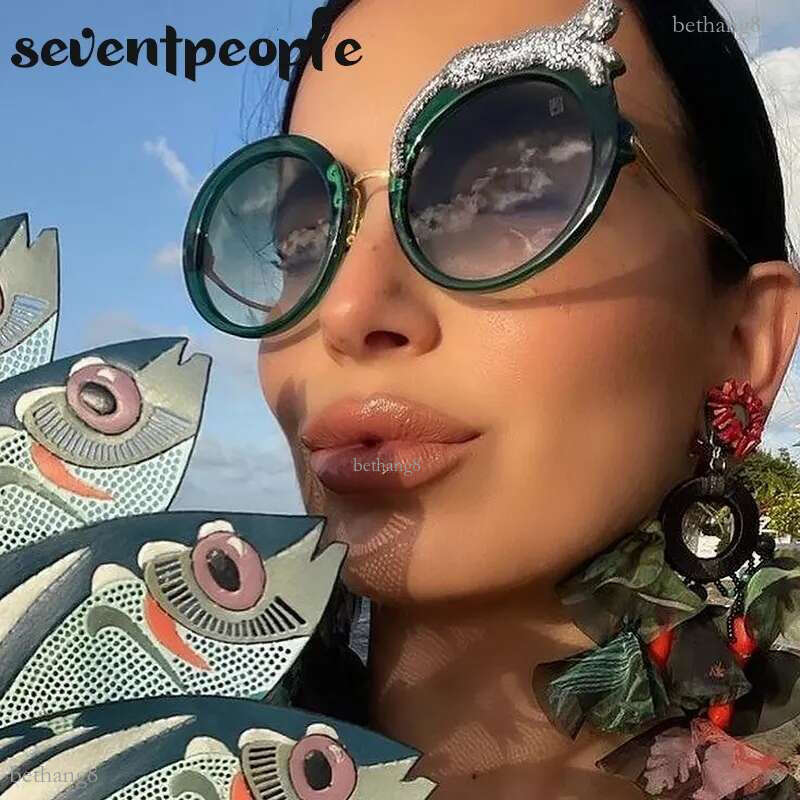 Sunglasses Round Women Crystal Leopard Shaped Sun Glasses for Female Fashion Anti Blue Light Eyeglasses Ladies 230729