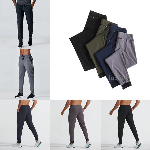 2024 Mens Jogger Long Pants Sport Yoga Outfit Quick Dry Drawstring Gym Pockets Sweatpants Trousers Mens Casual Elastic Waist fitness
