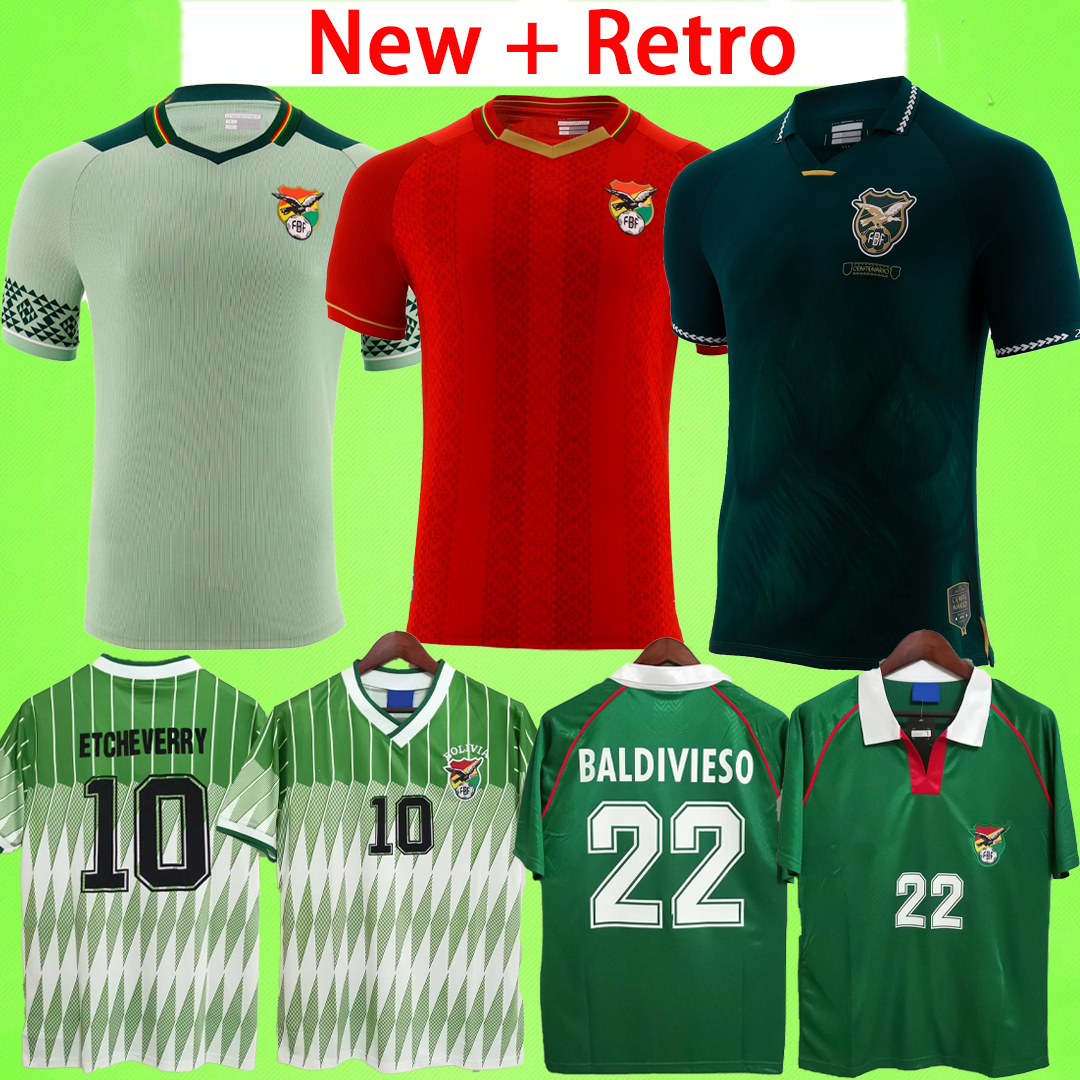 2024 2025 2026 BOLIVIA Soccer Jerseys 1994 1995 Retro Sport Club retro Mens classic #10 ETCHEVERRY home away 93 94 95 manches courtes cru Vintage football shirts 24 25 26