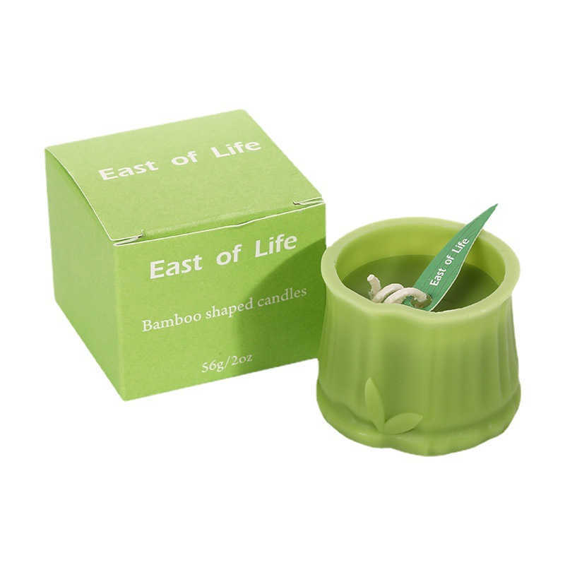 Creative bamboo modeling diy scented candle wholesale household scented candle decoration holiday companion gift Y240815