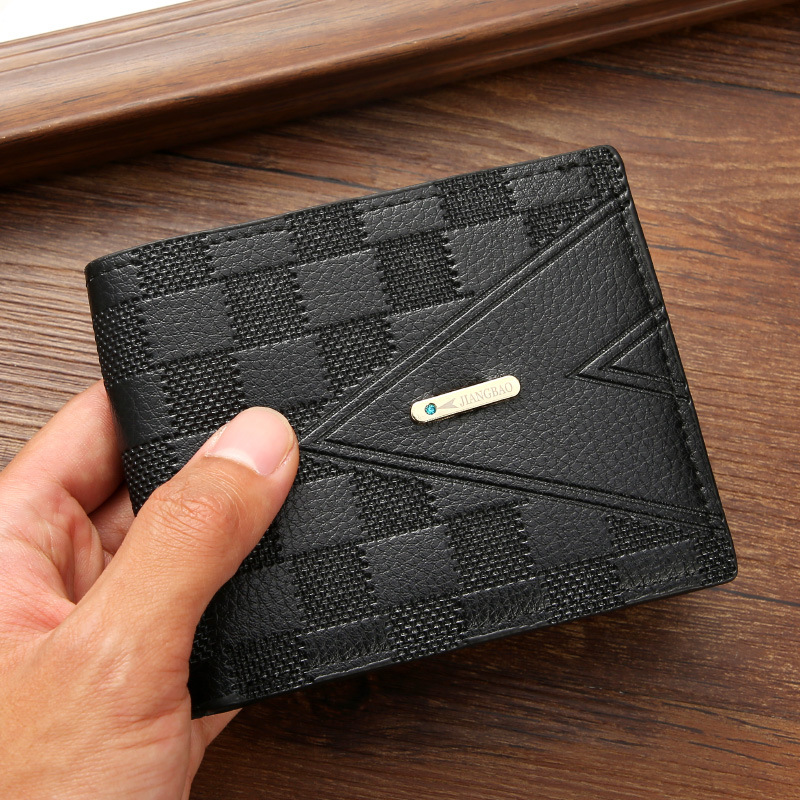 New men's wallet short business wallet youth horizontal style light luxury multi card
